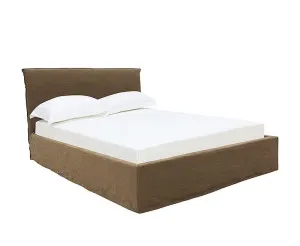 Noosa Linen Cocoa Gas Lift Bed Frame King by James Lane, a Beds & Bed Frames for sale on Style Sourcebook