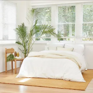Blanket Stitch White Quilt Cover Set by Kas Australia, a Quilts & Bedspreads for sale on Style Sourcebook