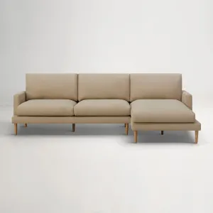 Tilly Right Chaise Sofa - Porto Almond/Natural by Lounge Lovers, a Sofas for sale on Style Sourcebook
