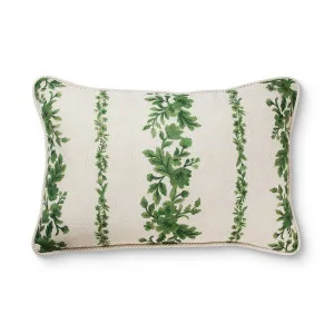 Emerson Dark Green Linen Blend Cushion 40x60cm by Madras Link, a Cushions, Decorative Pillows for sale on Style Sourcebook