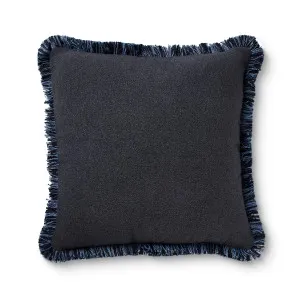 Margot Navy Fringe Cushion 50cm x 50cm by Madras Link, a Cushions, Decorative Pillows for sale on Style Sourcebook