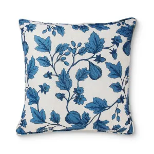 Morgan Dark Blue Linen Blend Cushion 50cm x 50cm by Madras Link, a Cushions, Decorative Pillows for sale on Style Sourcebook