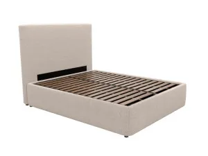 Havana Leo Gas Lift Bed Boucle Pumice Double by James Lane, a Beds & Bed Frames for sale on Style Sourcebook