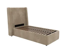 Wing Leo Gas Lift Bed Muse Soft Brown Single by James Lane, a Beds & Bed Frames for sale on Style Sourcebook