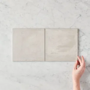 White Encaustic Look Square Tile by TileCloud, 10x10 inches by TileCloud, a Encaustic Tiles for sale on Style Sourcebook