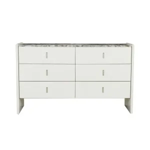 Pearce Marble Dresser - Bone - Matt Ocean Marble by GlobeWest, a Sideboards, Buffets & Trolleys for sale on Style Sourcebook