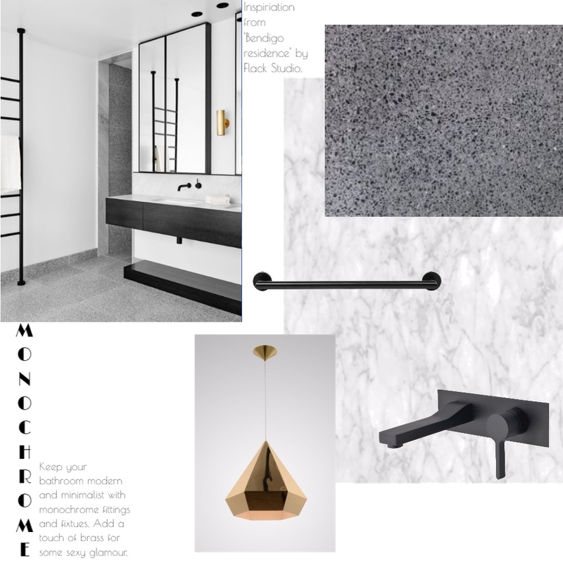 Monochrome Bathroom Mood Board by DOT + POP on Style Sourcebook