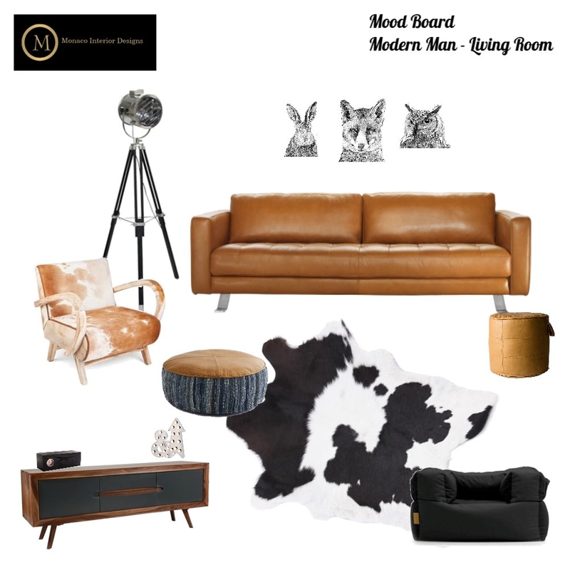 Modern Man - Living Room Mood Board by Elisha on Style Sourcebook