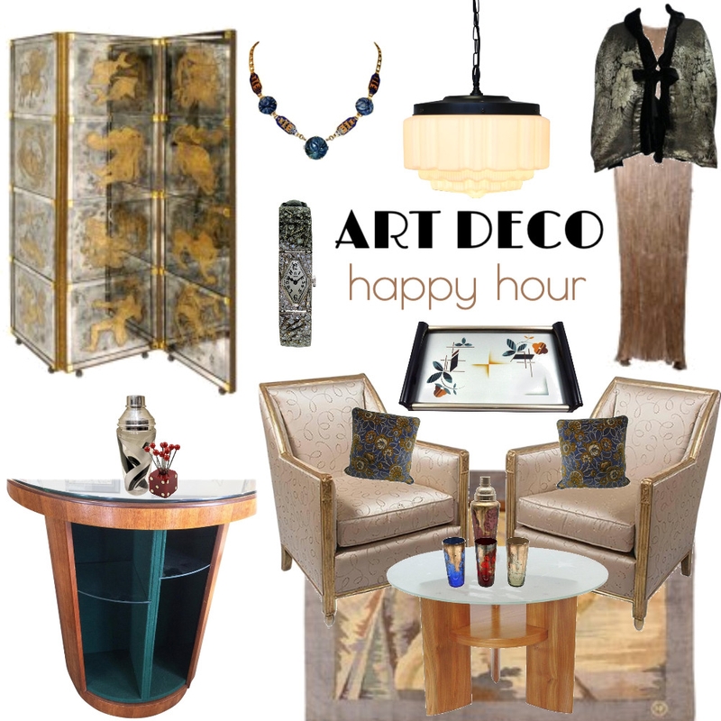 Art deco happy hour Mood Board by www.susanwareham.com on Style Sourcebook