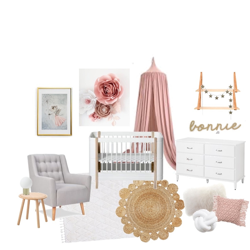 Girly Nursery Mood Board by srussell on Style Sourcebook