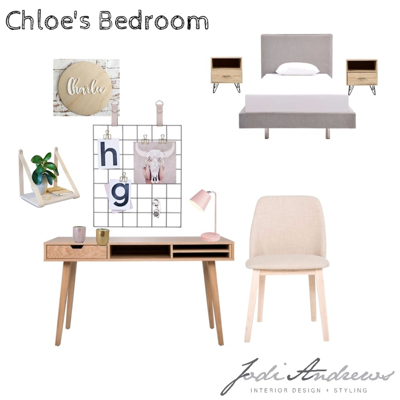 Moore Res - Chloe's Bedroom Mood Board by Jodi Andrews Interiors on Style Sourcebook