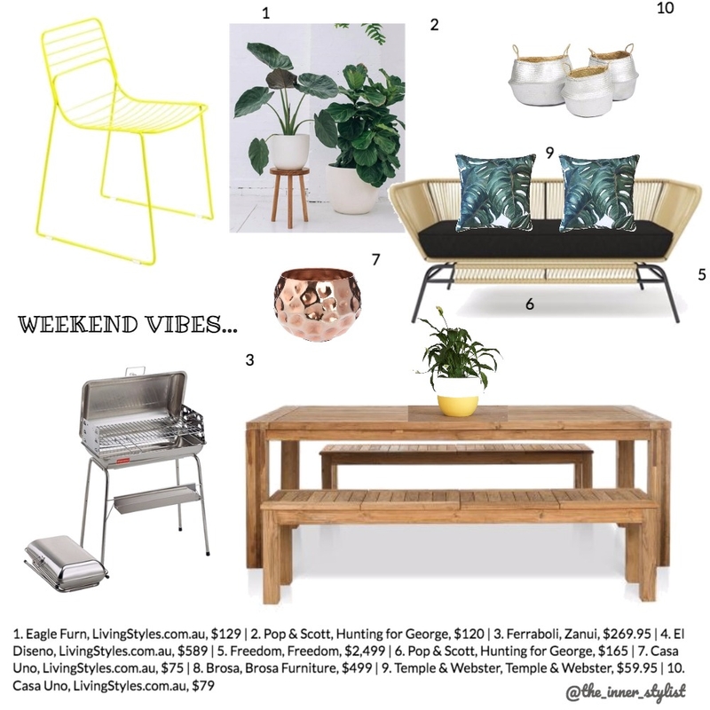 Weekend Vibes Mood Board by Plant some Style on Style Sourcebook