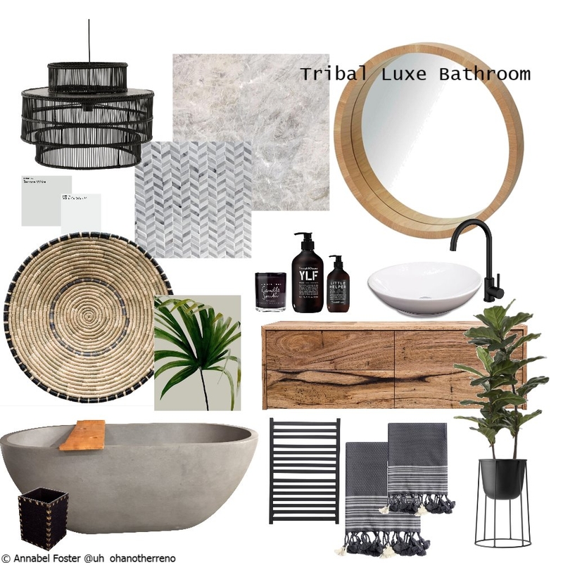 Tribal Luxe Bathroom Mood Board by AnnabelFoster on Style Sourcebook