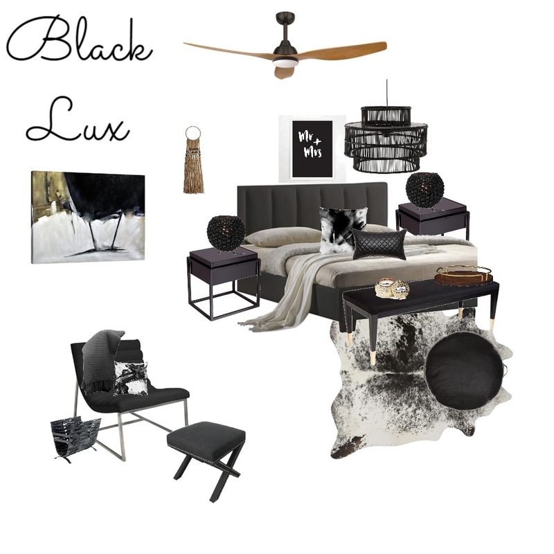 Black Lux Mood Board by the.stuff.and.the.thangs on Style Sourcebook