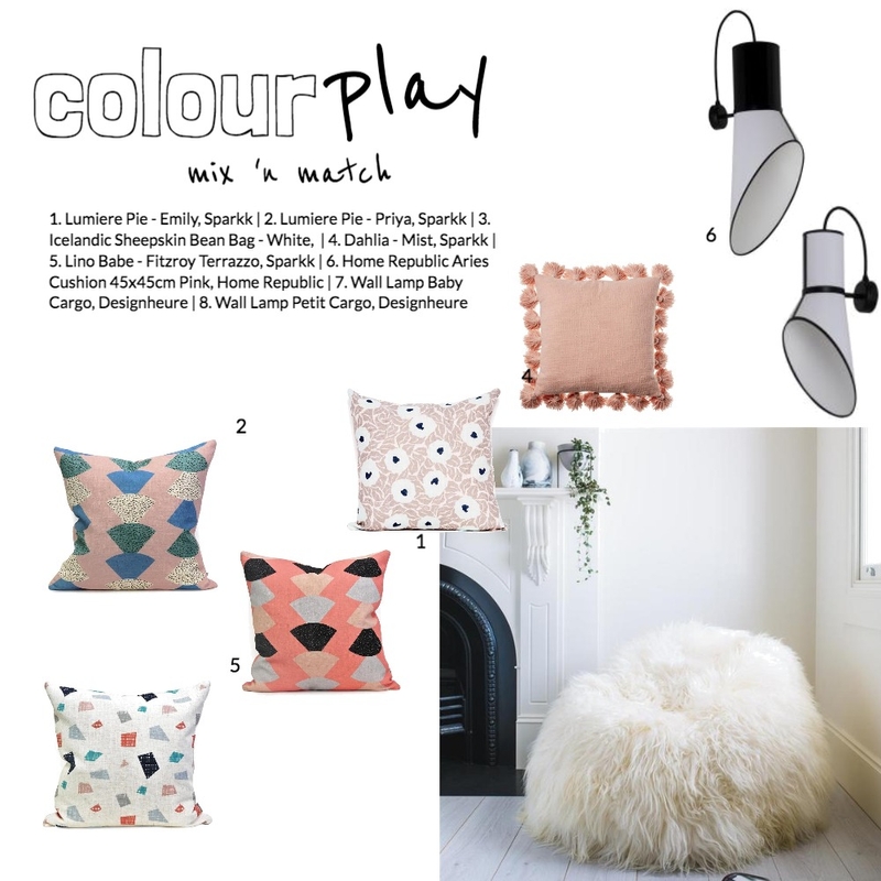 Colour Play Mood Board by 101 Interiors Online on Style Sourcebook