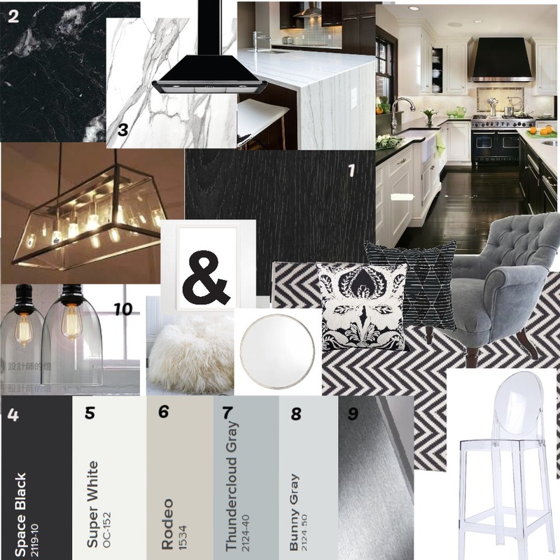 Scheme 2 ACHROMATIC Mood Board by saida on Style Sourcebook