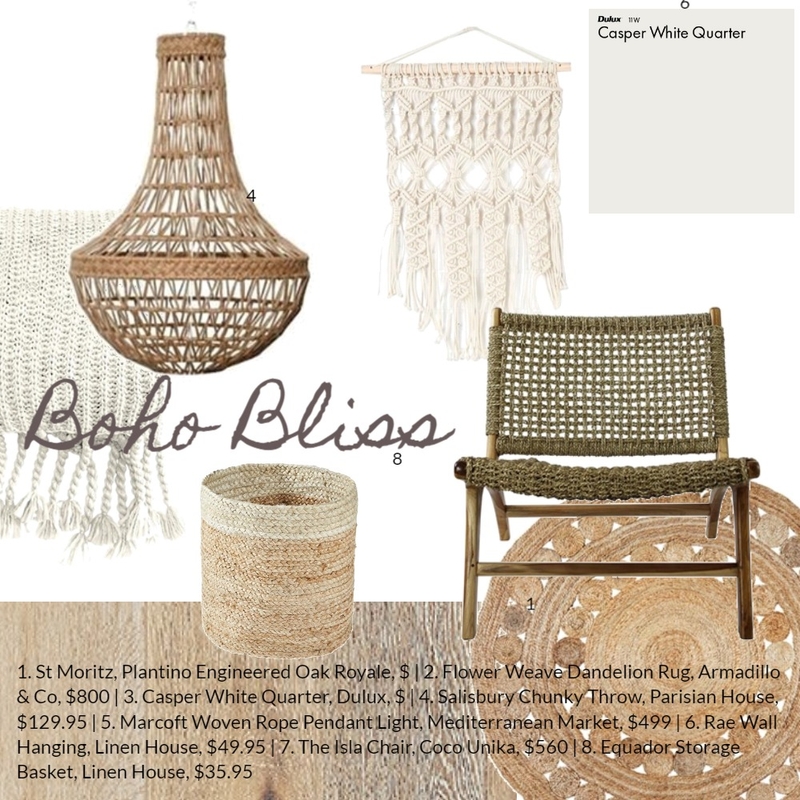 Boho Bliss Mood Board by Coco Unika on Style Sourcebook