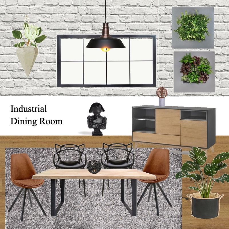 Industrial Dining Romm Mood Board by Dreamfin Interiors on Style Sourcebook