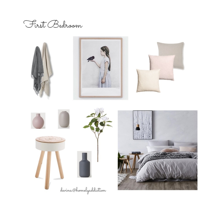 Maison Canergie first bedroom Mood Board by HomelyAddiction on Style Sourcebook