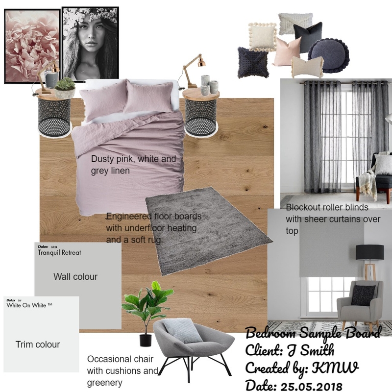 Bedroom Sample Board Mood Board by Kellieweston on Style Sourcebook