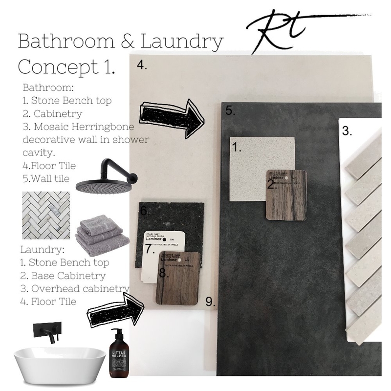 Bathroom &amp; Laundry Concept 1 Mood Board by rubytalaj on Style Sourcebook