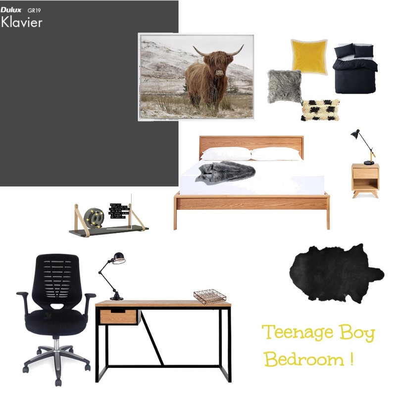 Teenage Boy Bedroom Mood Board by MISS G Interiors on Style Sourcebook