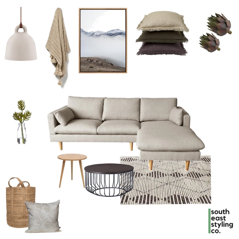 Living Mood Board by South East Styling Co.  on Style Sourcebook