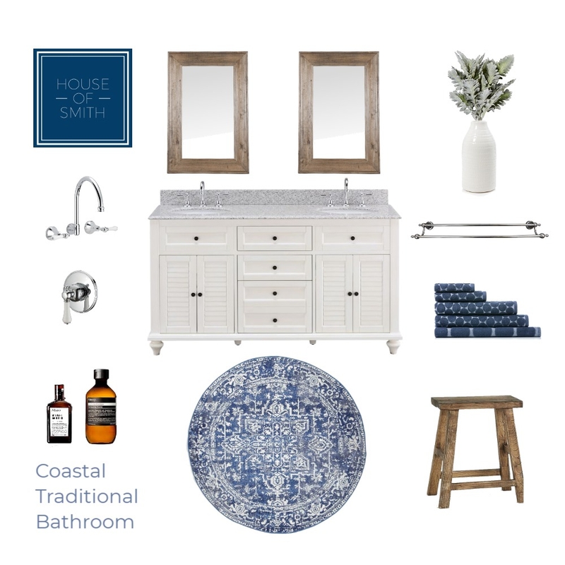 Coastal Traditional Bathroom Mood Board by houseofsmith on Style Sourcebook