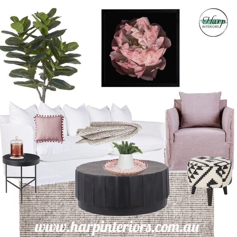 Blush Livingroom Mood Board by Harp Interiors on Style Sourcebook