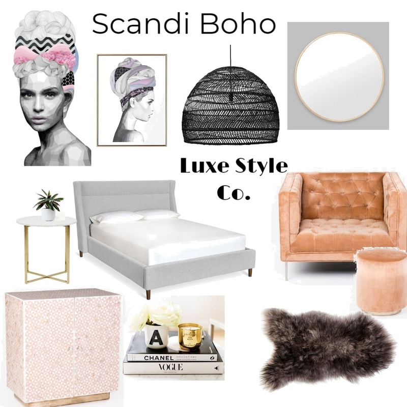 Scandi Boho Mood Board by Luxe Style Co. on Style Sourcebook