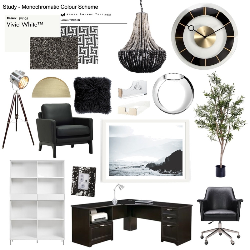 Study - Monochromatic Mood Board by mianardone on Style Sourcebook