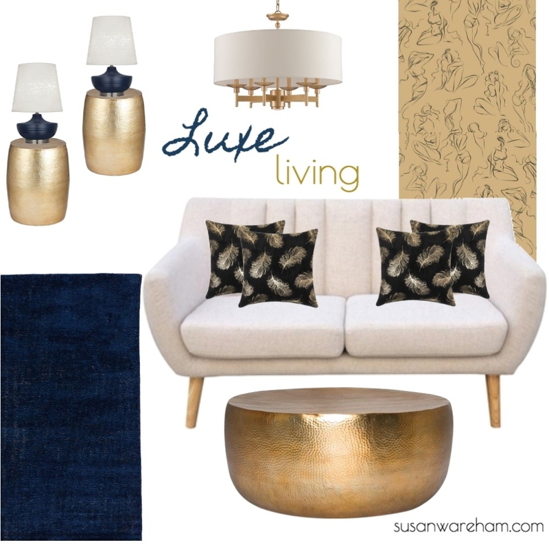 Luxe living Mood Board by www.susanwareham.com on Style Sourcebook