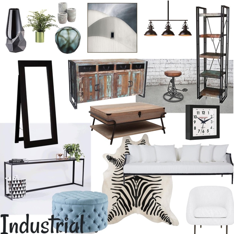 Industrial Mood Board by undefined on Style Sourcebook