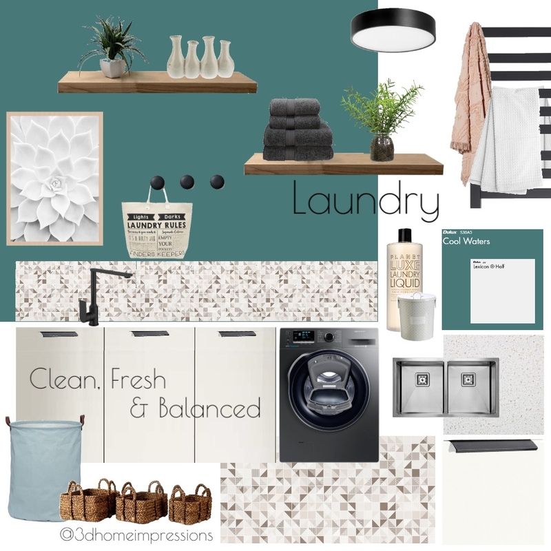 Laundry Mood Board by 3D Home Impressions on Style Sourcebook