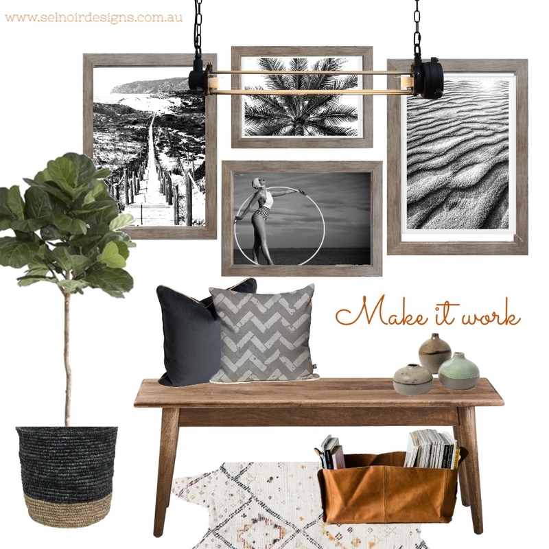 Make it work -B&amp;W gallery wall Mood Board by Sel Noir Designs  on Style Sourcebook