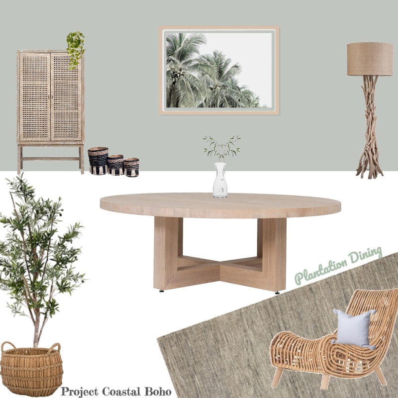 Plantation Dining Mood Board by Project Coastal Boho on Style Sourcebook