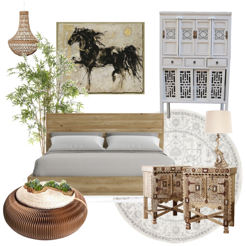 Oriental Bedroom Mood Board by braydee on Style Sourcebook