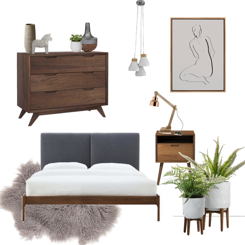 Mid Century Bedroom Mood Board by braydee on Style Sourcebook