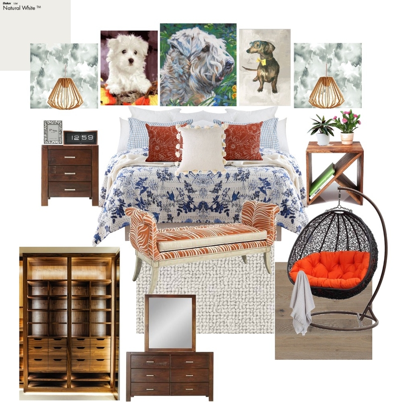 Split Complementary Bedroom Mood Board by MonicaMadrona on Style Sourcebook