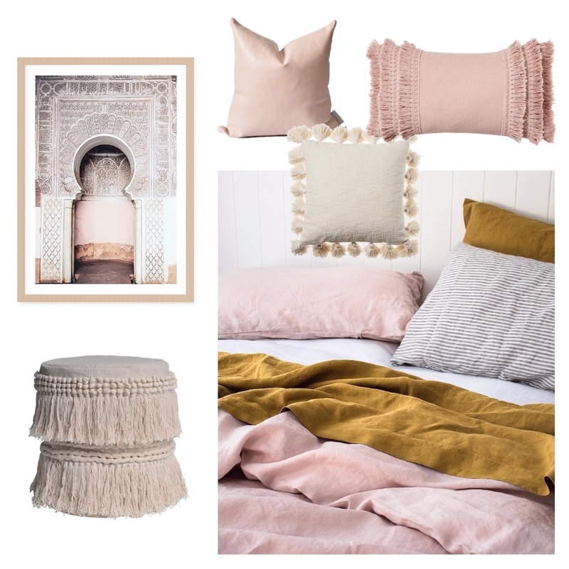 Bedroom: Pink + Mustard Mood Board by Clarice & Co - Interiors on Style Sourcebook