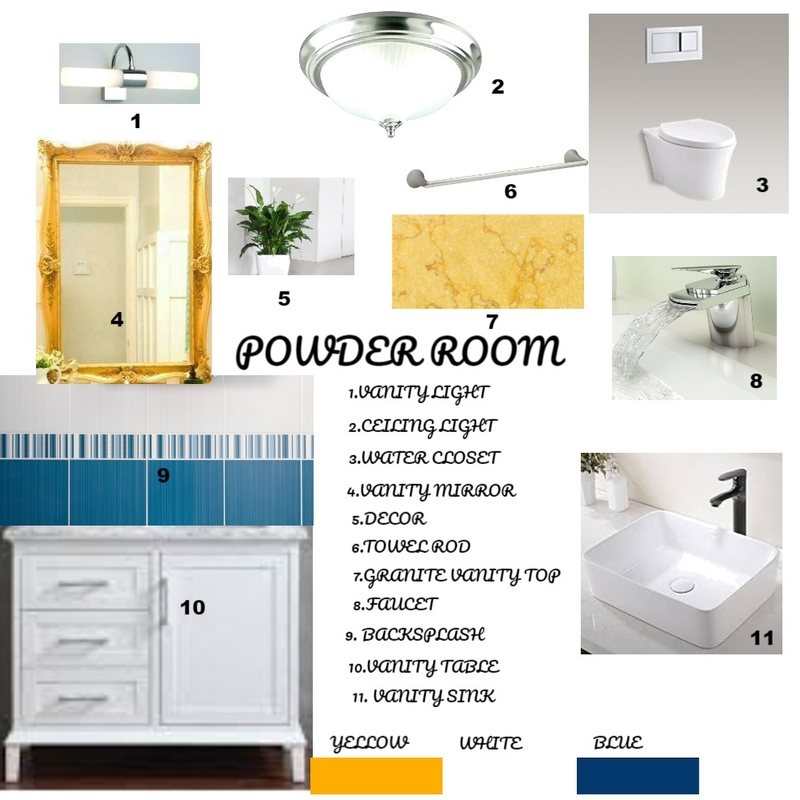 POWDER ROOM Mood Board by snehal on Style Sourcebook