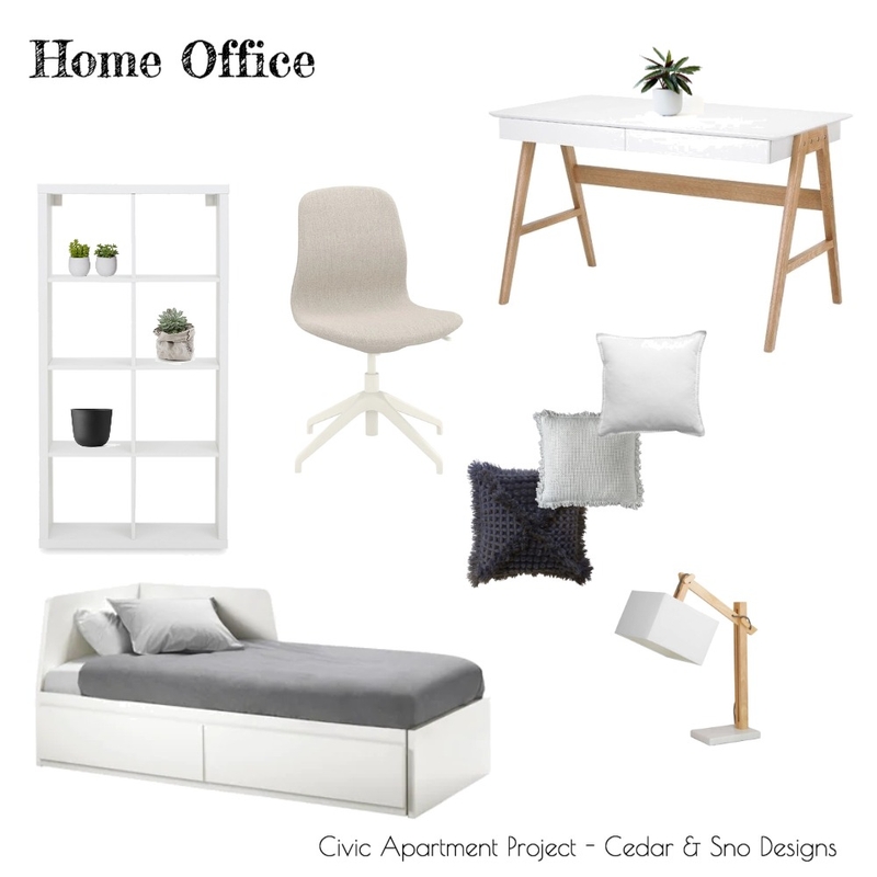 Civic Apartment Project - Minimalist Office Space Mood Board by Cedar &amp; Snø Interiors on Style Sourcebook