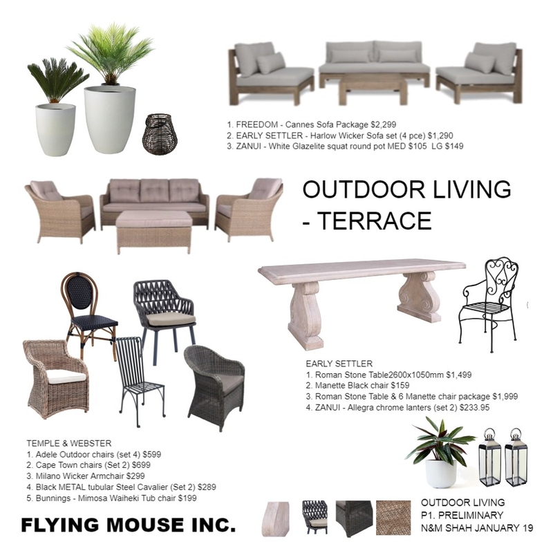 Outdoor Living -TERRACE Mood Board by Flyingmouse inc on Style Sourcebook