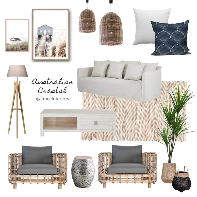 Australian Coastal Mood Board by Amy Louise Interiors on Style Sourcebook