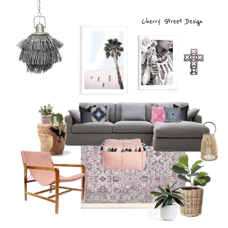 Pink Palm BOHO Mood Board by EKT on Style Sourcebook