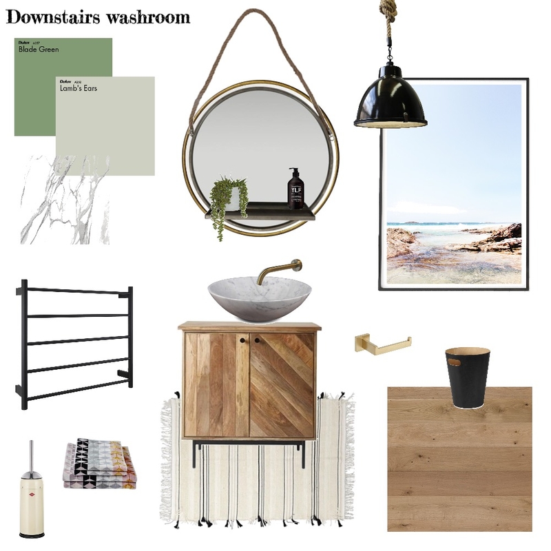 Module 9: Downstairs washroom Mood Board by lizziemcal on Style Sourcebook