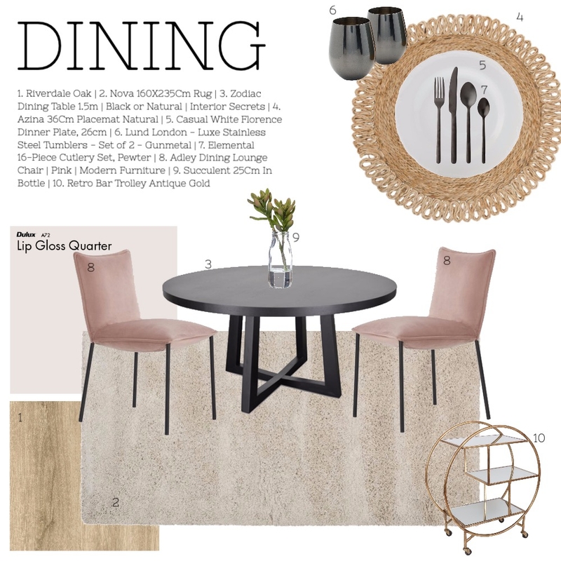 DINING ROOM Mood Board by undefined on Style Sourcebook