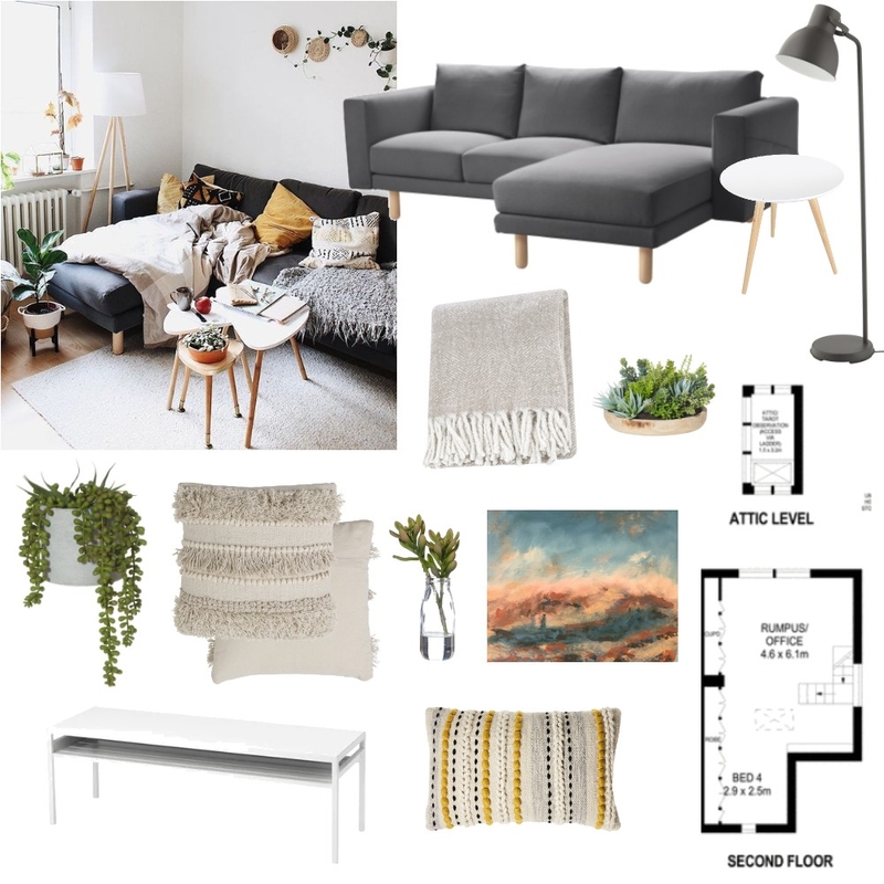 Attic Reno- Living Room Mood Board by jemimared on Style Sourcebook