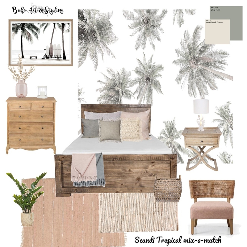 Scandi Tropical mix-a-match Mood Board by Boho Art & Styling on Style Sourcebook