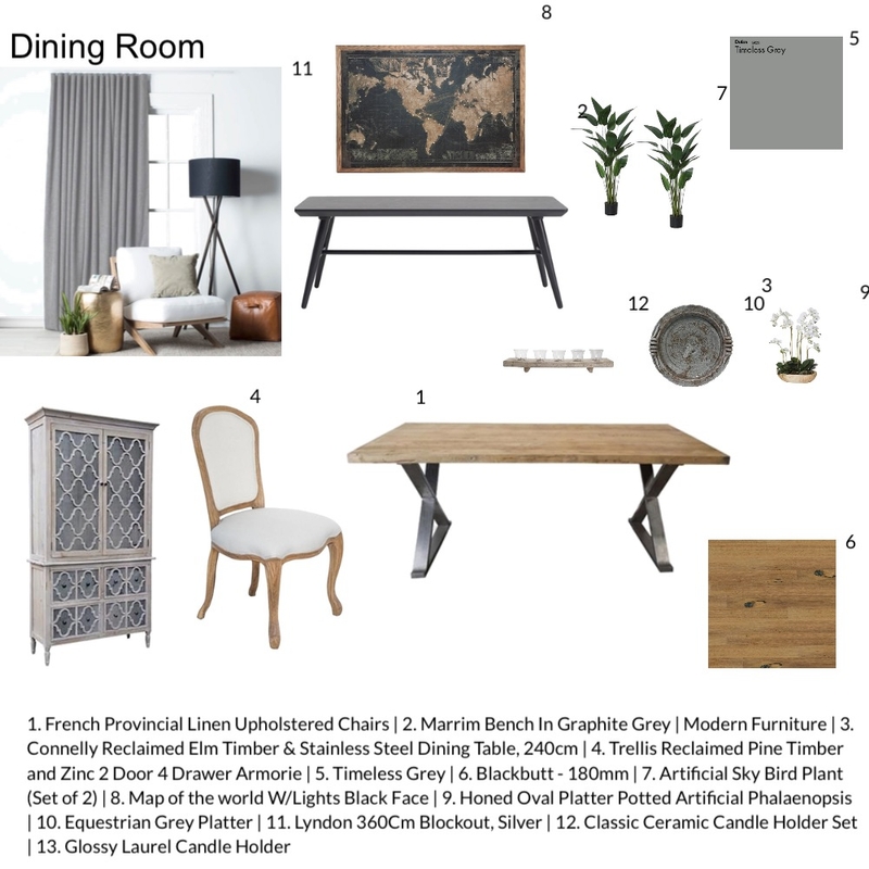 Monochromatic dining room Mood Board by Veronikak. on Style Sourcebook